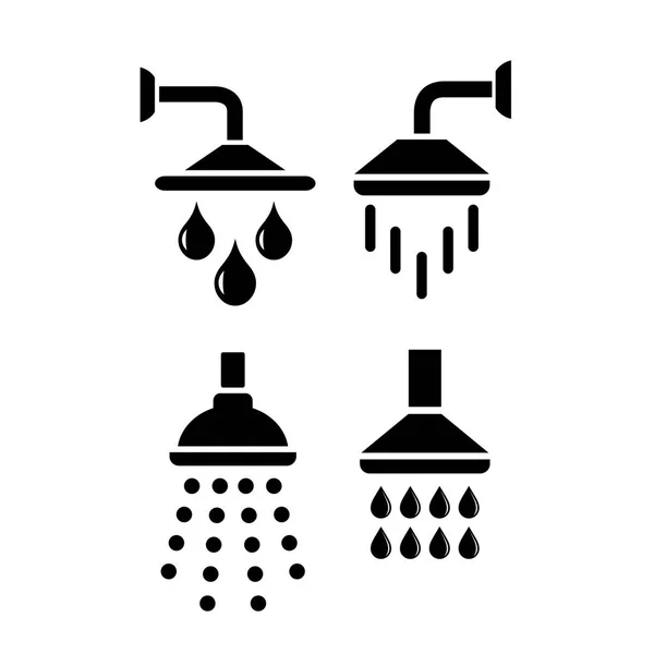 Sprchový kout vektorové ikony — Stockový vektor
