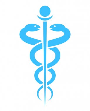 Medical snake vector icon clipart