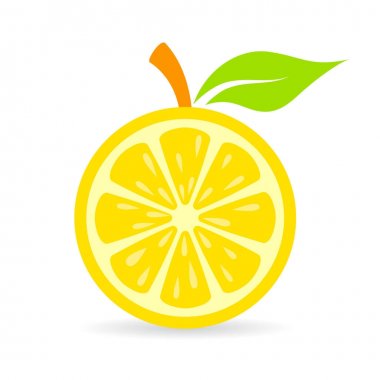 Taze sarı limon vektör simgesi