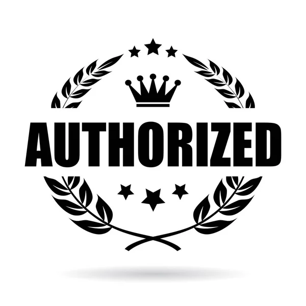 Authorized laurel vector icon — Stock Vector