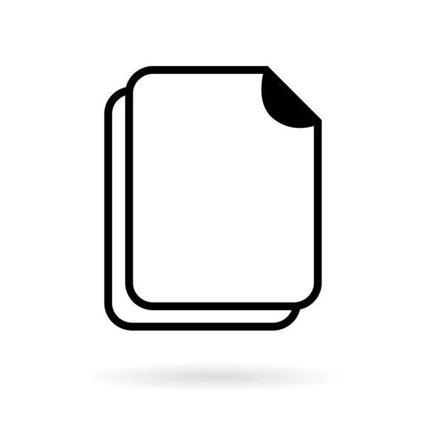 Icono de vector de documento en blanco — Vector de stock