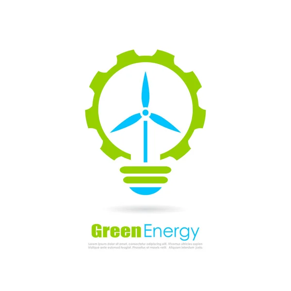 Yeşil enerji vektör logosu — Stok Vektör