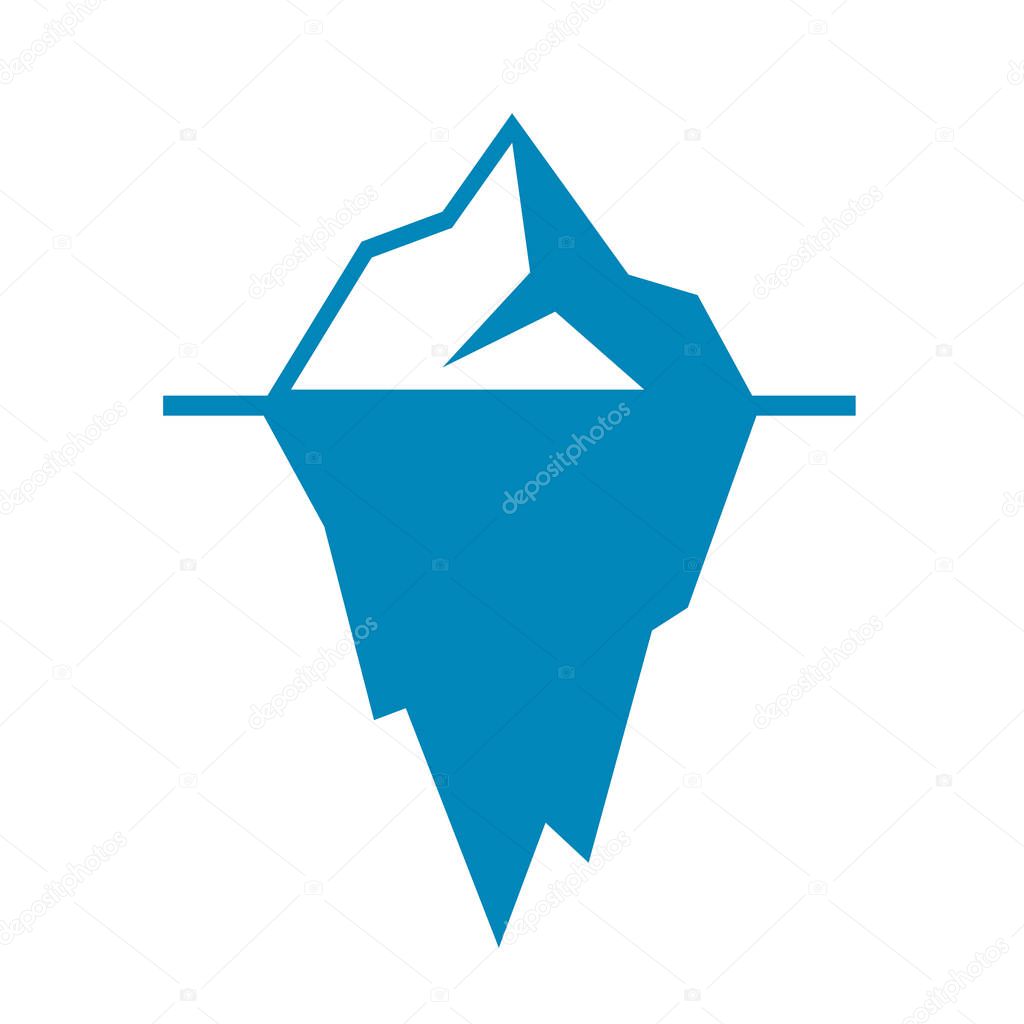 Iceberg vector symbol illustration isolated on white background