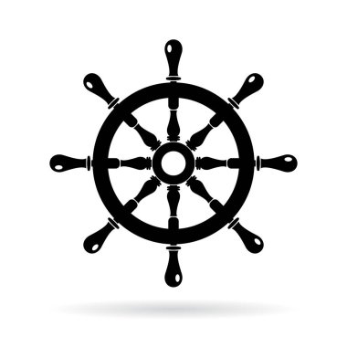 Tekne direksiyon vektör simgesi