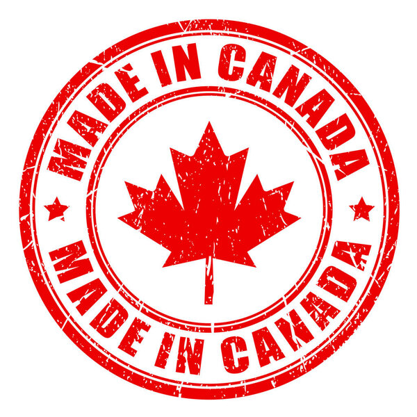 Made in Canada rubber stamp