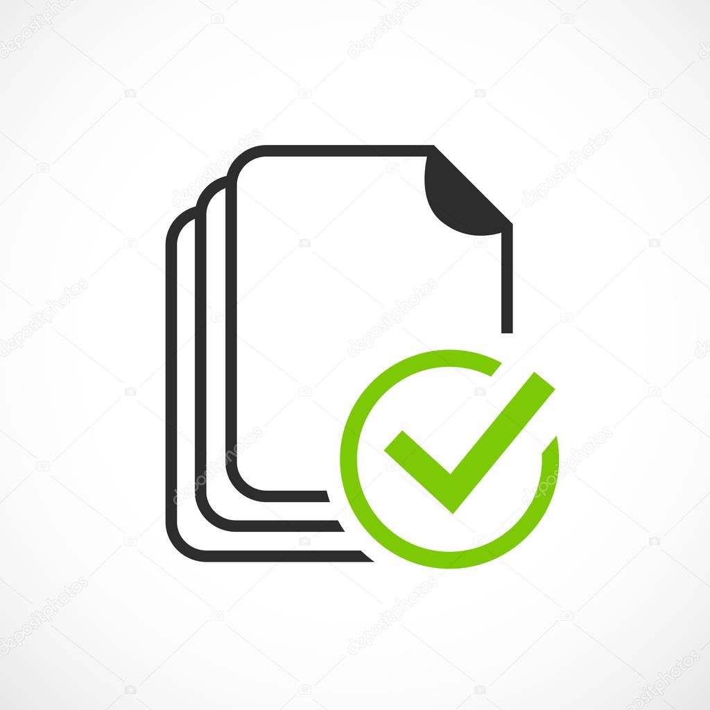 Project completed vector icon illustration isolated on white background