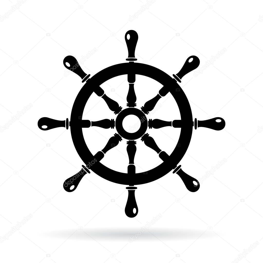 Boat steering wheel vector icon — Stock Vector © Arcady 172751296