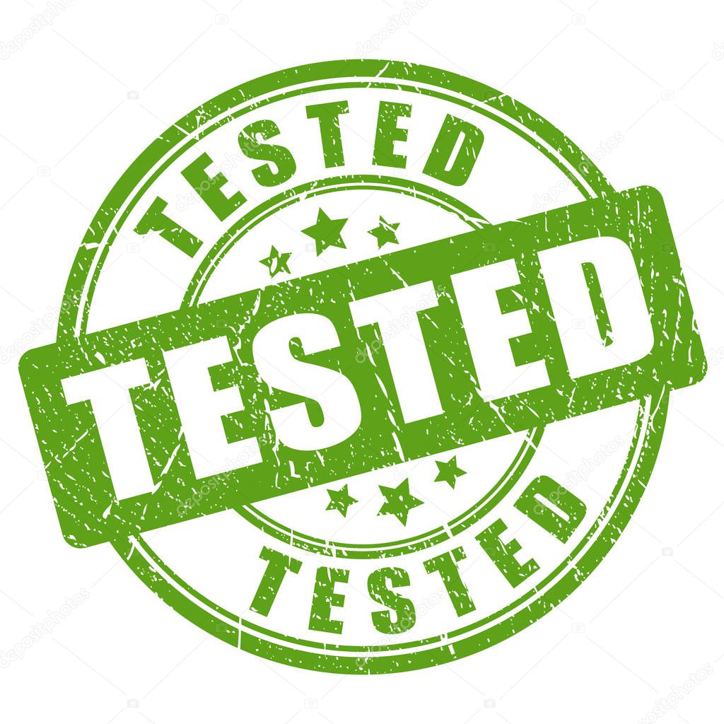 Tested ink imprint vector illustration isolated on white background