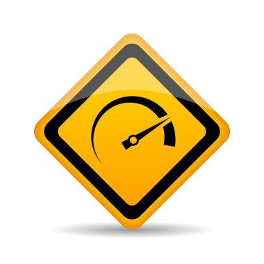 Hız göstergesi parlak vektör işareti