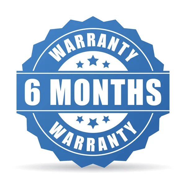 6 months warranty vector icon — Stock Vector