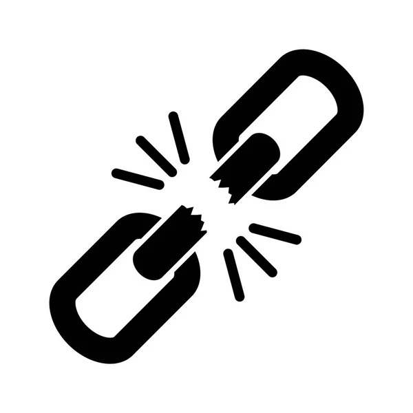 Vector de enlace de cadena roto icono — Archivo Imágenes Vectoriales
