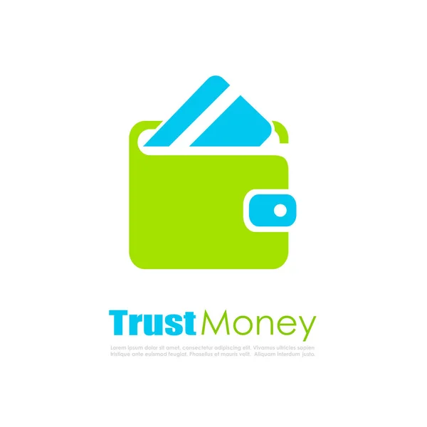 Confiar dinheiro logotipo vetor financeiro abstrato — Vetor de Stock