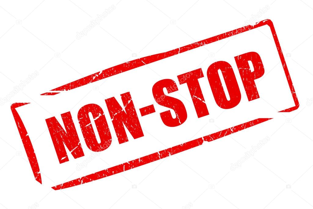 Non stop rubber stamp illustration isolated on white background