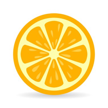 Portakal dilim vektör simgesi