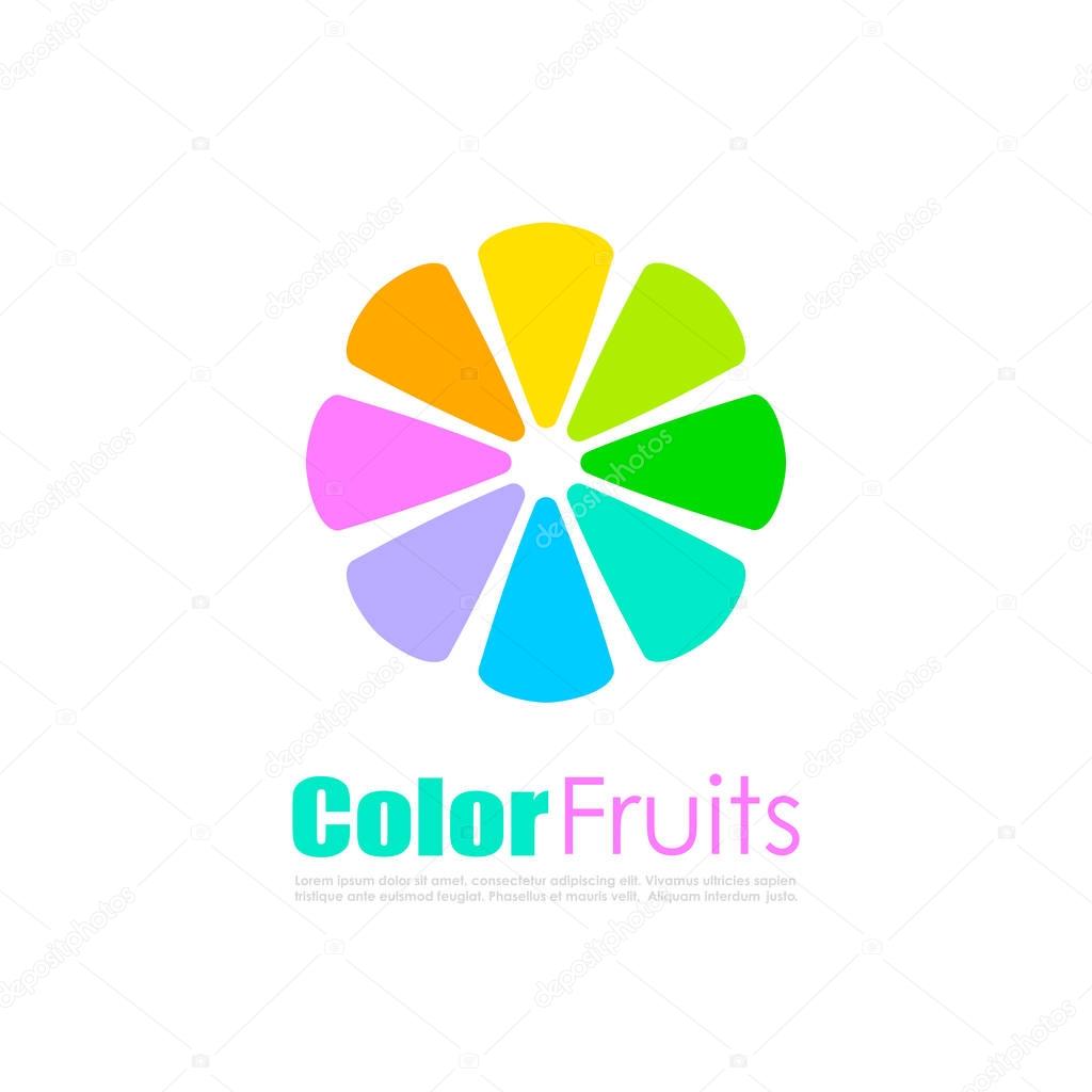 Abstract colorful citrus vector symbol illustration isolated on white background