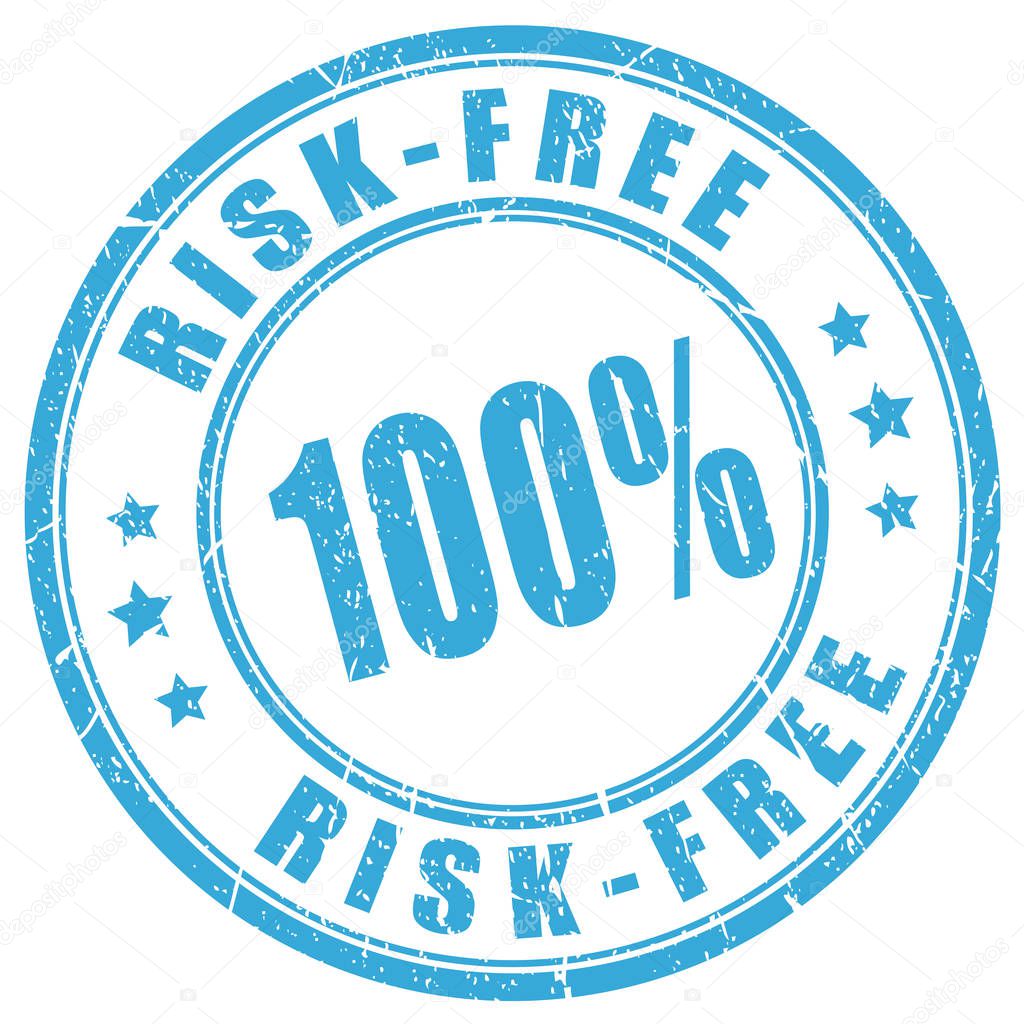Risk free 100 percent guarantee stamp