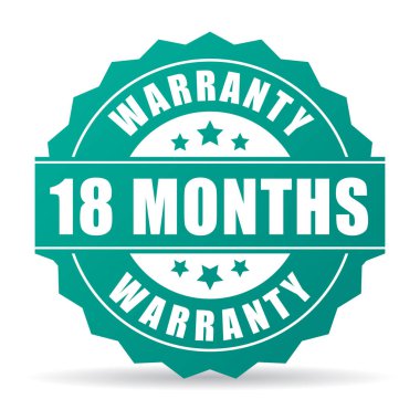 18 months warranty vector icon clipart
