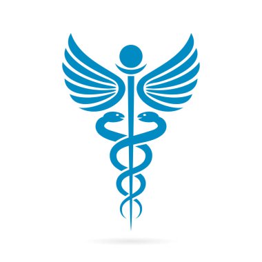 Caduceus tıp vektör işareti