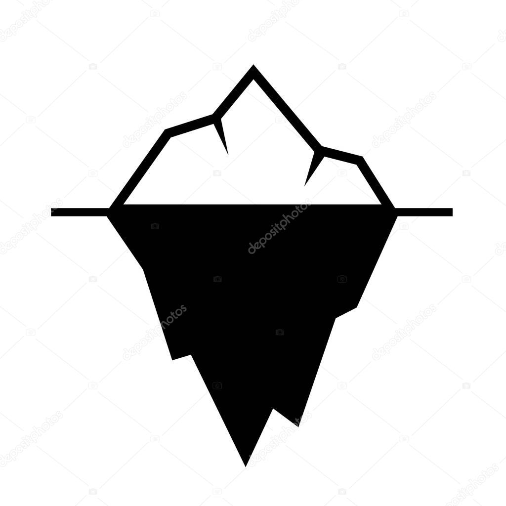 Iceberg vector pictogram illustration isolated on white background