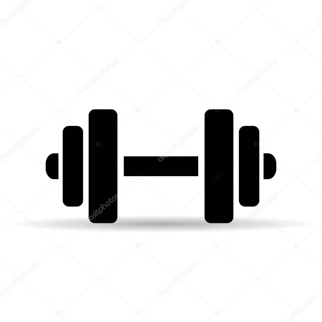 Dumbbell vector pictogram illustration isolated on white background