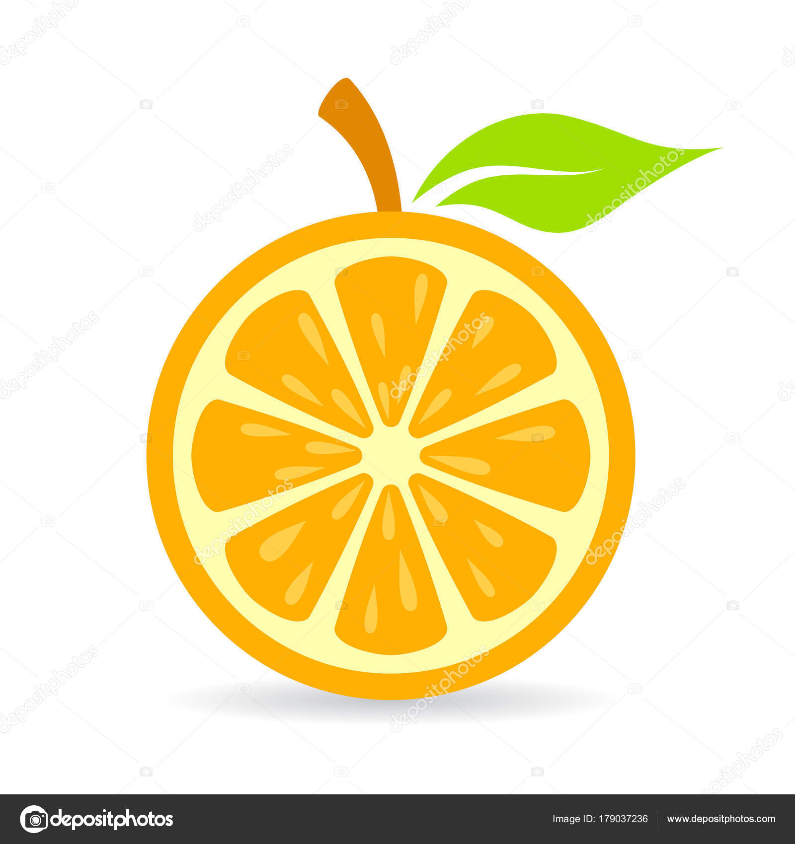 Orange slice vector icon Stock Vector Image by ©Arcady 179037236