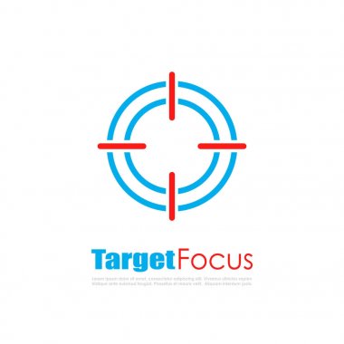 Target focus abstract logo clipart