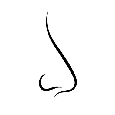 Nose outline vector icon clipart