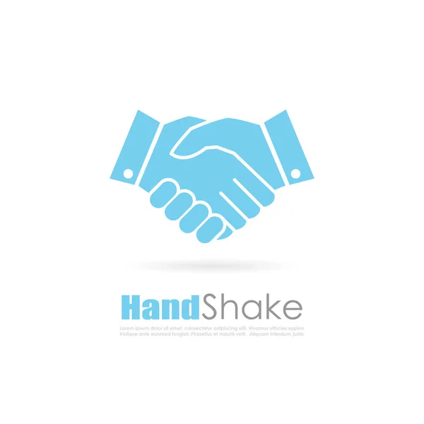 Logotipo de negocio abstracto Handshake — Vector de stock