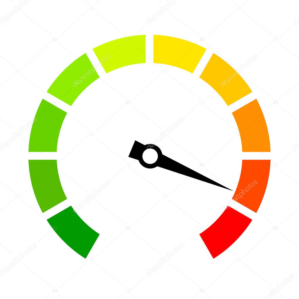 Speed metering vector web icon