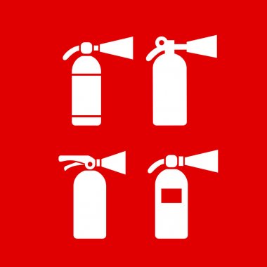 Yangın emniyet söndürücü vektör simgesi