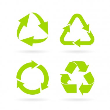 Eko yeşil recycled vektör simgesi