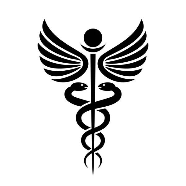 Antiguo símbolo médico caduceus — Archivo Imágenes Vectoriales