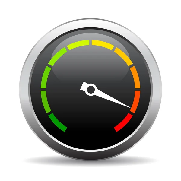 Snelheidsmeter vector web pictogram — Stockvector