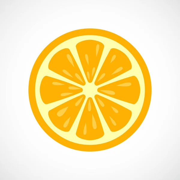 Orange Slice Piece Vector Icon Illustration Isolated White Background — Stock Vector