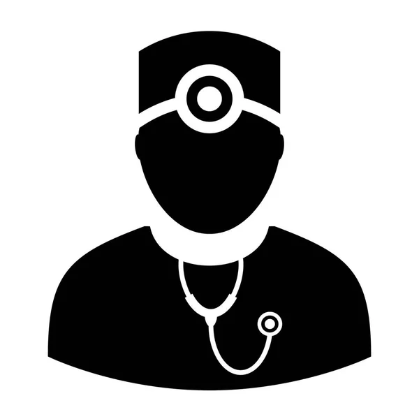 Huisarts Dokter Pictogram Vectorillustratie Geïsoleerd Witte Achtergrond — Stockvector