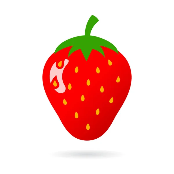 Illustration Icône Vectorielle Douce Mûre Fraise Isolée Sur Fond Blanc — Image vectorielle