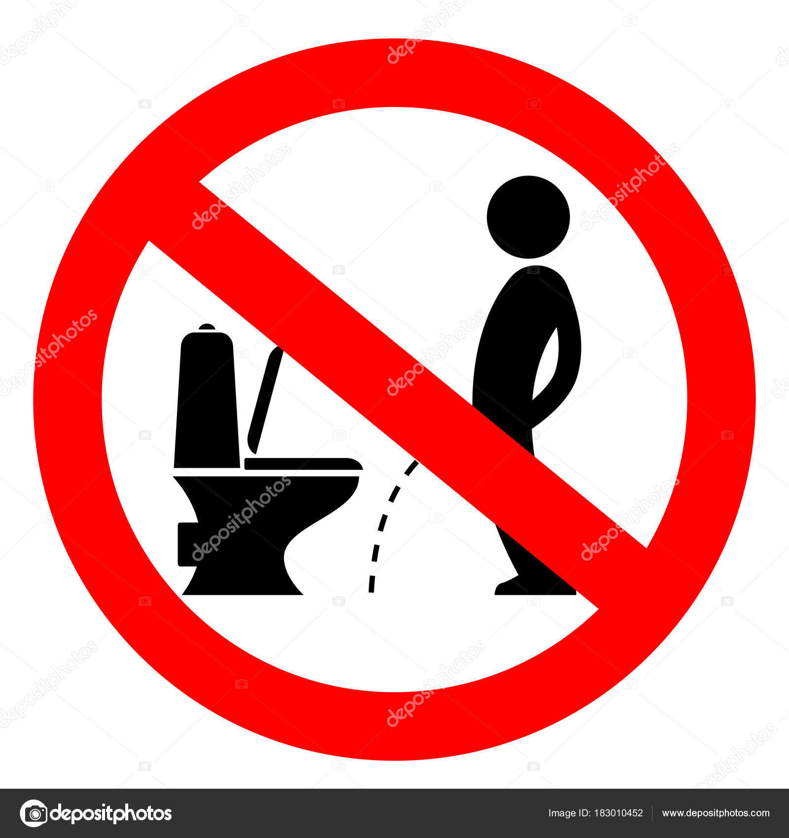 No Peeing On The Floor Red Vector Sign Stock Vector C Arcady