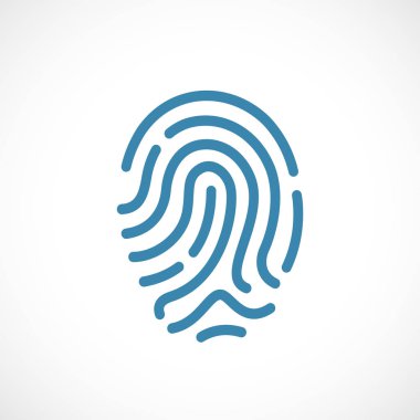 Parmak baskı vektör simgesi