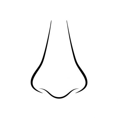 İnsan burun anahat vektör simge tasarlamak