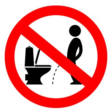 Hiçbir yerde kırmızı vektör tabelada peeing