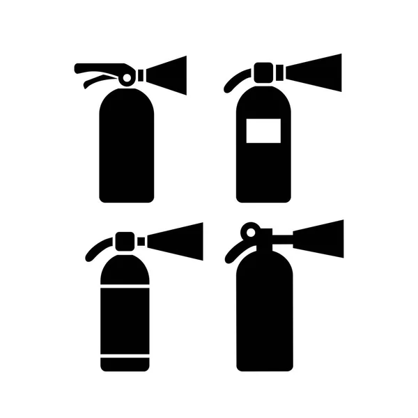 Conjunto de ícones vetoriais do extintor de incêndio — Vetor de Stock