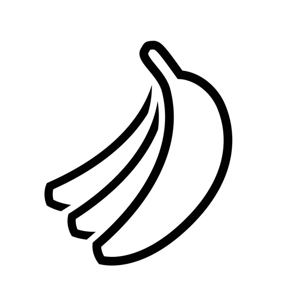 Περίγραμμα ελάχιστη μπανάνα εικονίδιο του φορέα — Διανυσματικό Αρχείο