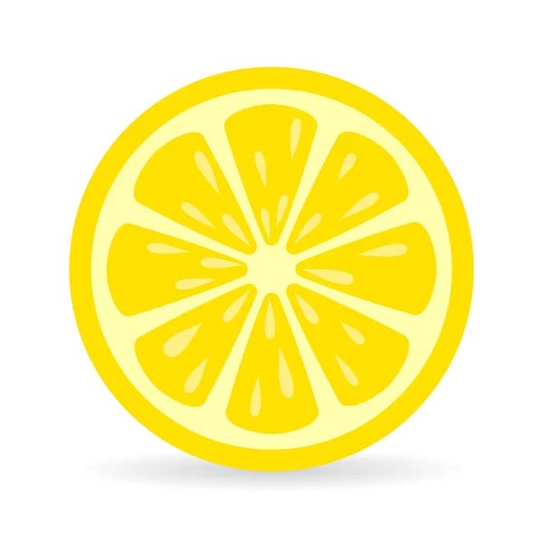 Ikona vektoru řezu citronu — Stockový vektor