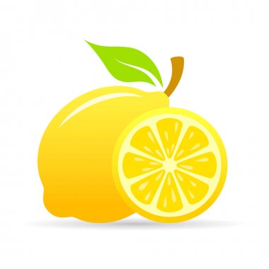 Taze limon dilimi vektör simgesi