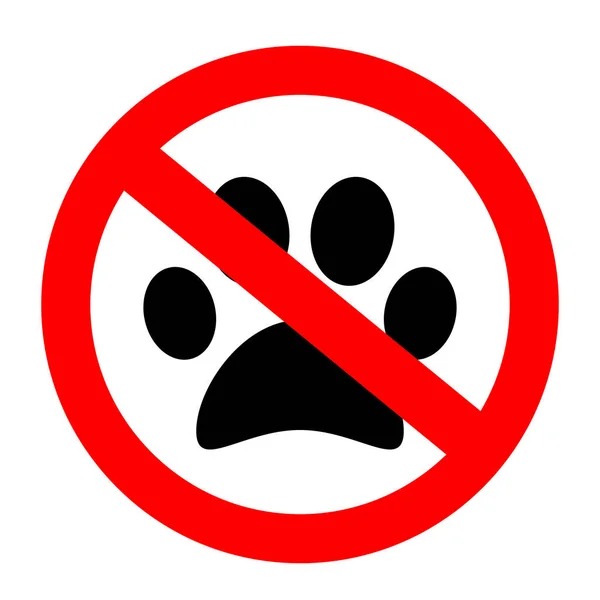 Keine Haustiere erlaubt Vektor Zeichen — Stockvektor