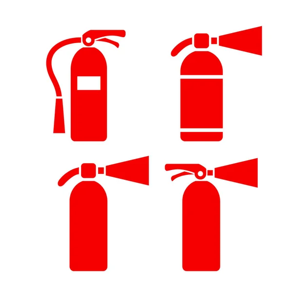 Red fire extinguisher vector icon — Stock Vector