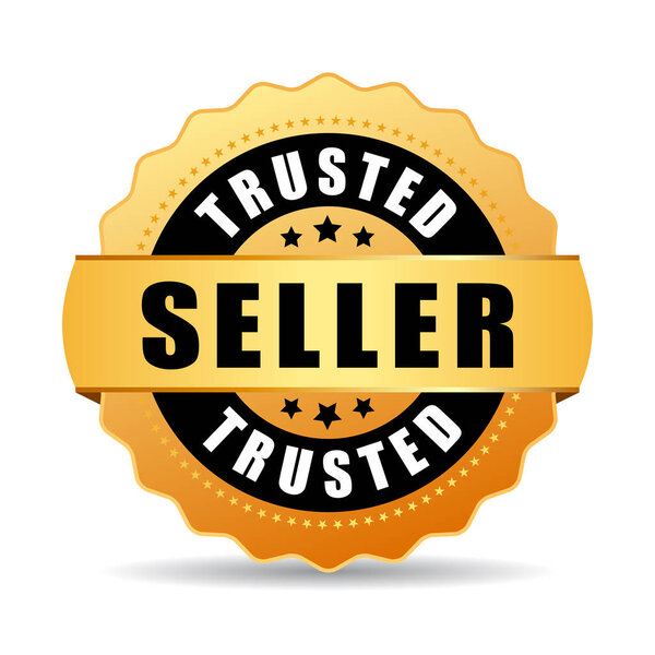 Trusted seller business vector icon