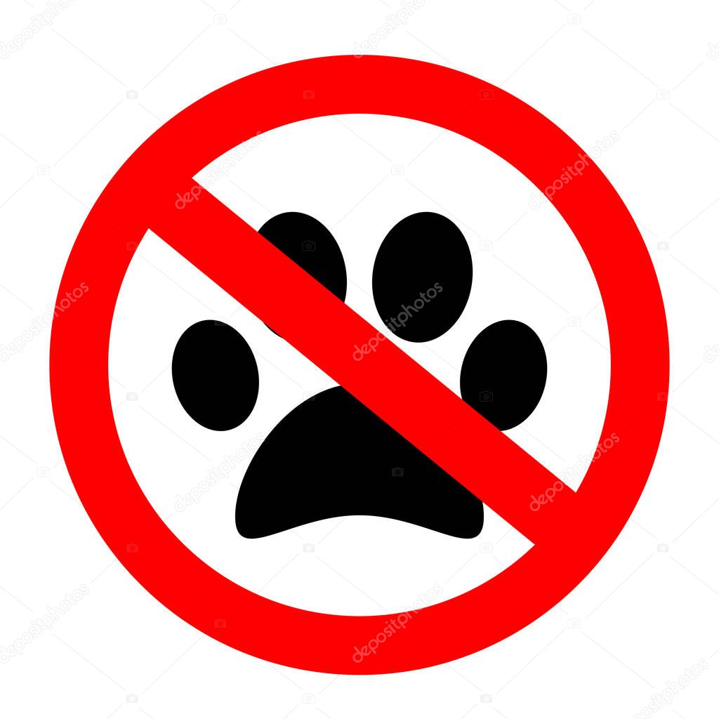 No pets allowed vector sign