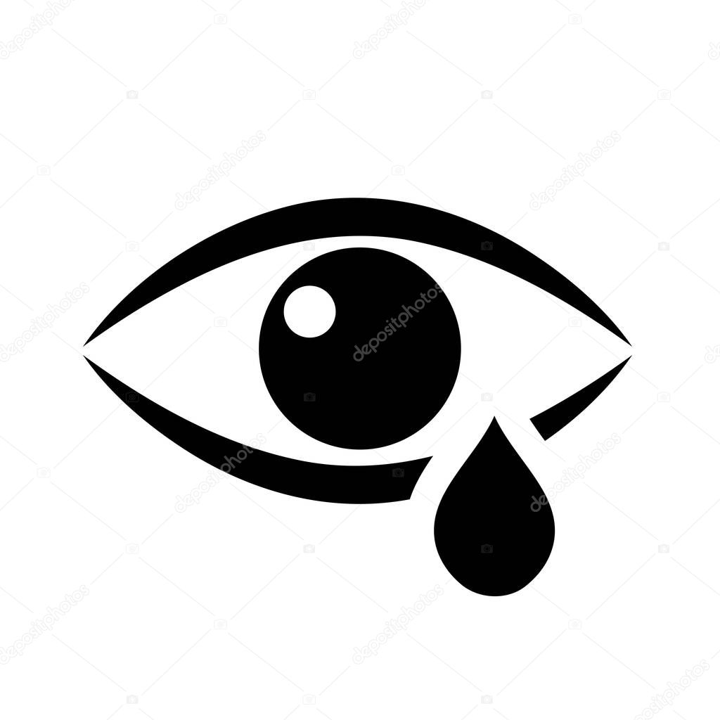 Human eye vector pictogram illustration isolated on white background
