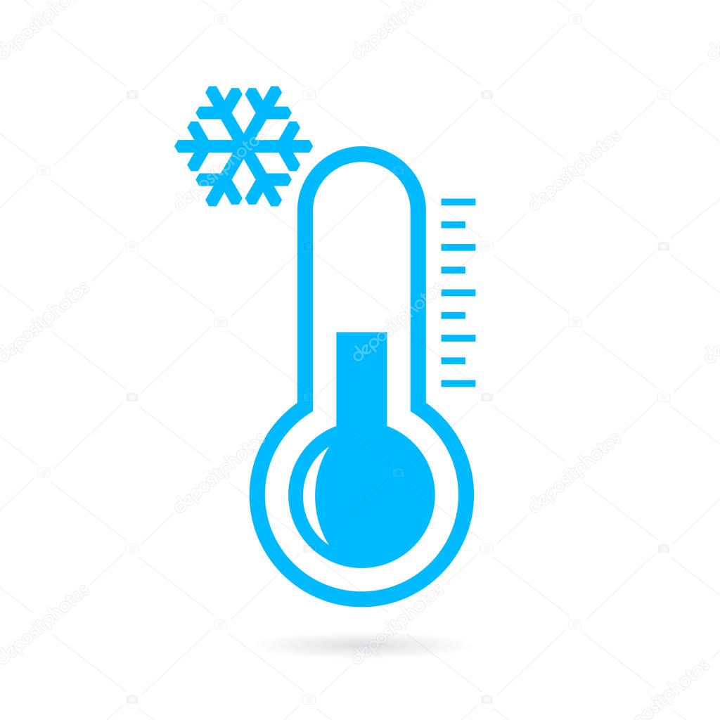 Cold weather thermometer icon